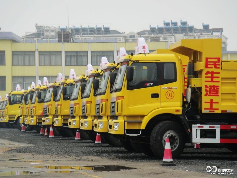 2014年我國卡車企業角逐渣土車市場